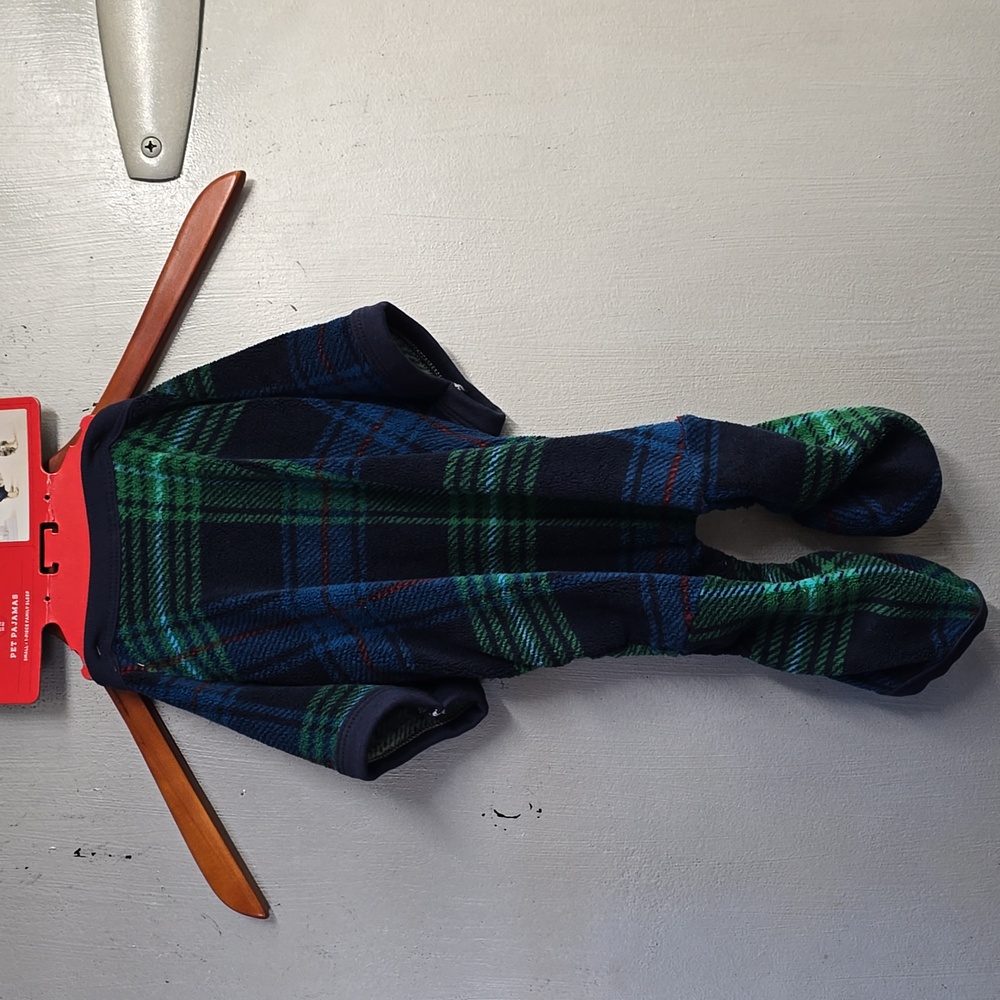 Wondershop Blue‎ and Green Plaid Pet pajamas  Size Small up to 20 pounds NWT